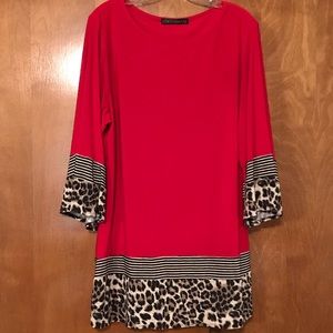 Boutique animal print tunic